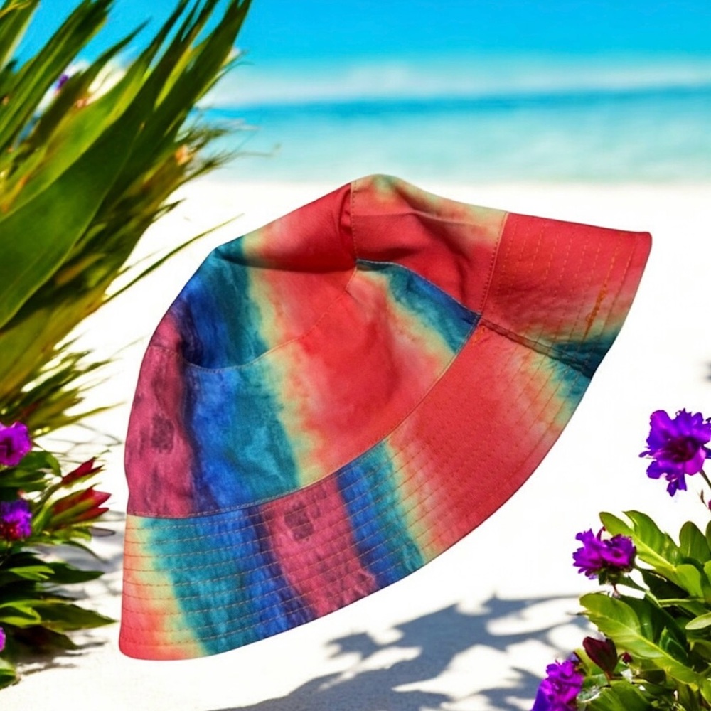 Free | Adult Reversible Colourful Tie-Dye Bucket Hat